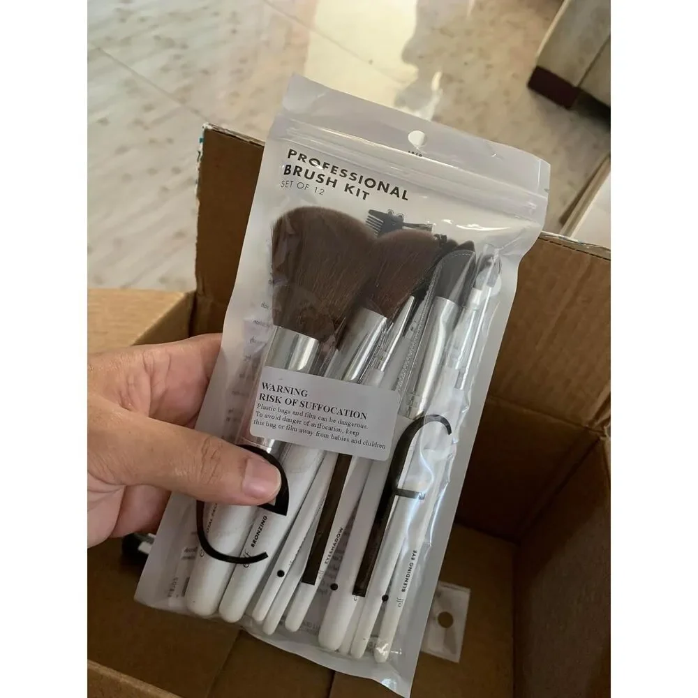 e.l.f. Set of 12 Pro-Worthy Makeup Brushes For A Flawless Full-Face Application